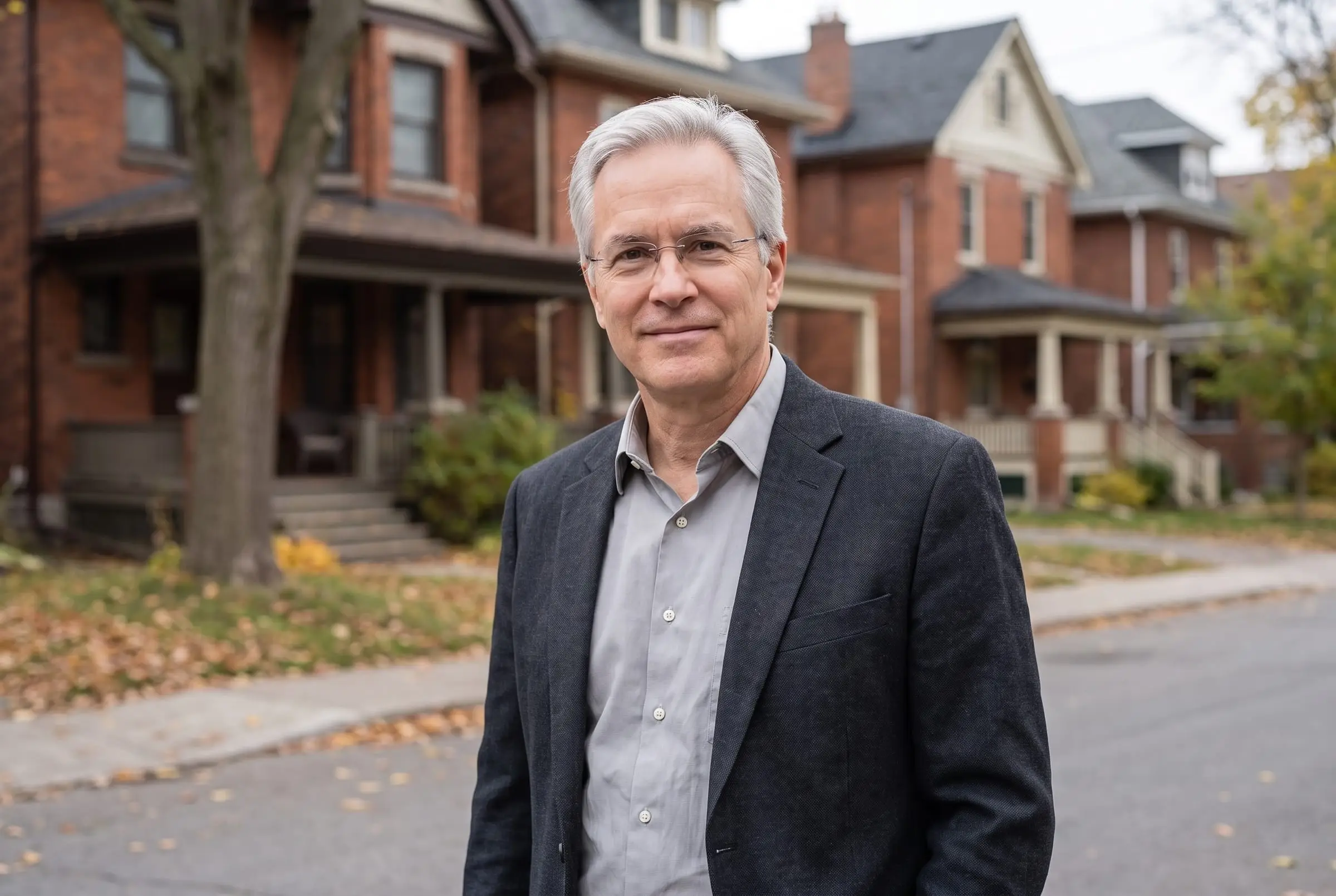 Graham MacLeod on a residential street in the Glebe